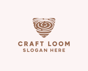 Elegant Wood Rings Craft logo design