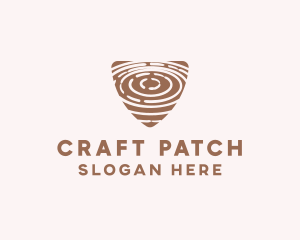 Elegant Wood Rings Craft logo design