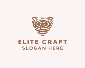 Elegant Wood Rings Craft logo design