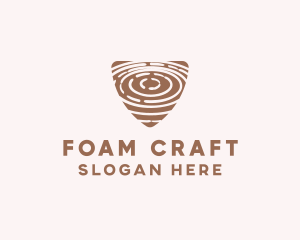 Elegant Wood Rings Craft logo design