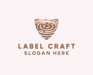 Elegant Wood Rings Craft logo design