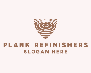 Elegant Wood Rings Craft logo design