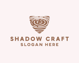 Elegant Wood Rings Craft logo design