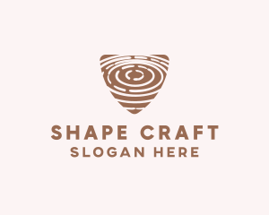 Elegant Wood Rings Craft logo design