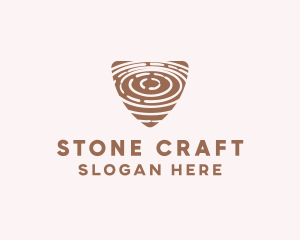 Elegant Wood Rings Craft logo design