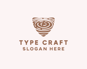 Elegant Wood Rings Craft logo design