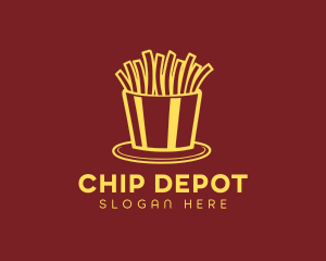 Fries Chips Hat Snack logo