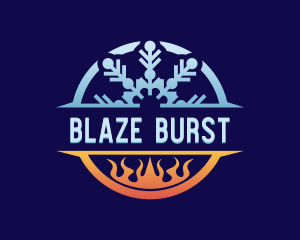 Heating Snowflake Cooling Ventilation logo design