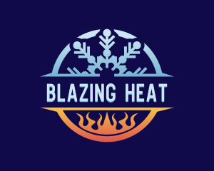 Heating Snowflake Cooling Ventilation logo design