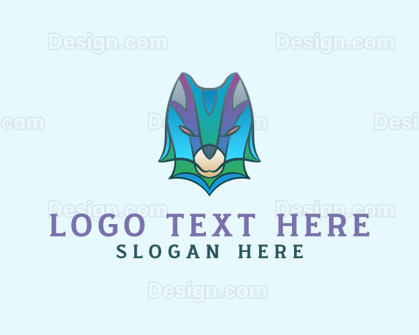 Gradient Wolf Animal Logo