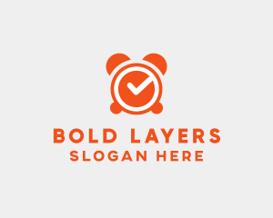 Orange Alarm Clock  logo design