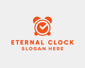 Orange Alarm Clock  logo design