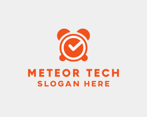 Orange Alarm Clock  logo design