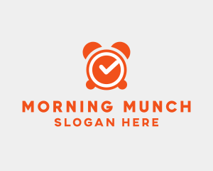 Orange Alarm Clock  logo design