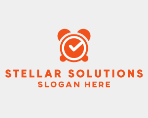 Orange Alarm Clock  logo design