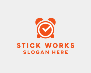 Orange Alarm Clock  logo design