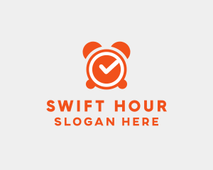 Orange Alarm Clock  logo design