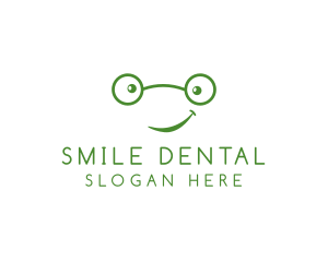 Geek Eyeglasses Smile logo design