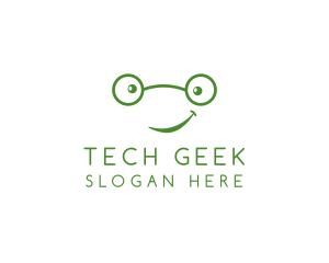 Geek Eyeglasses Smile logo