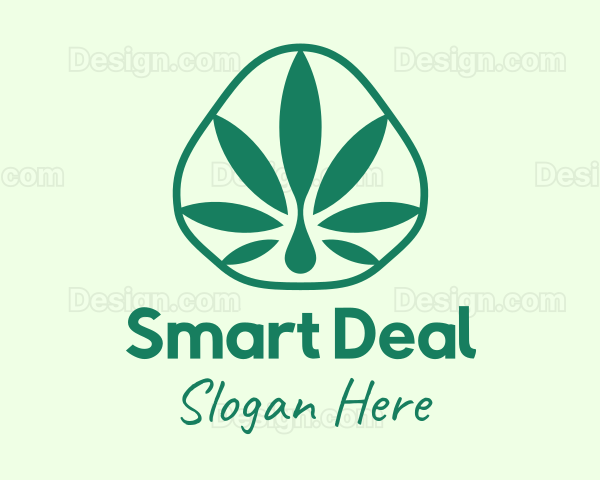 Green Herbal Cannabis Logo