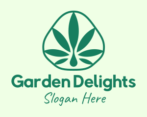 Green Herbal Cannabis logo design