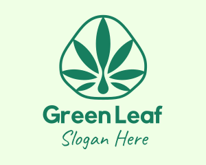 Green Herbal Cannabis logo design