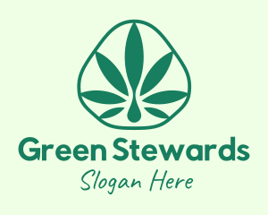 Green Herbal Cannabis logo design