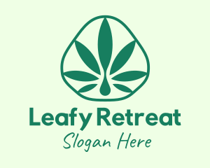 Green Herbal Cannabis logo design