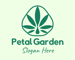 Green Herbal Cannabis logo design