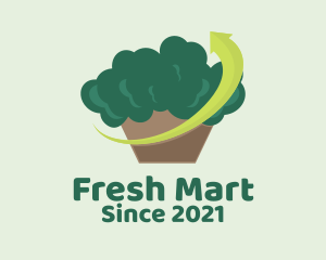 Brocolli Vegetable Grocery  logo design