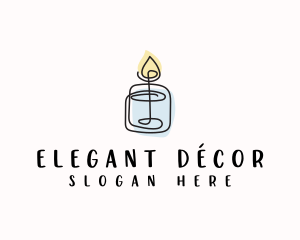 Candle Spa Decor logo design