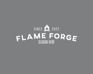 Modern Bonfire Camping logo design