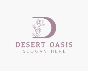 Wedding Flower Letter D logo design