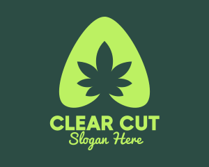 Simple Marijuana Leaf logo design