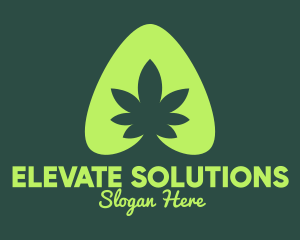 Simple Marijuana Leaf logo