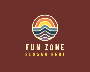 Sunset Wave Destination logo design