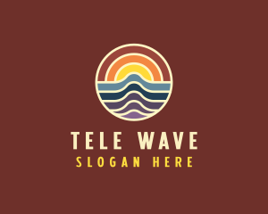 Sunset Wave Destination logo design