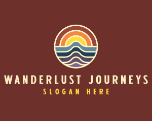 Sunset Wave Destination logo design