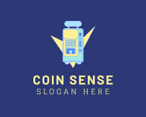 Retro Coin Vending Machine logo design