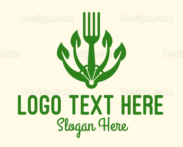 Organic Vegan Fork Logo