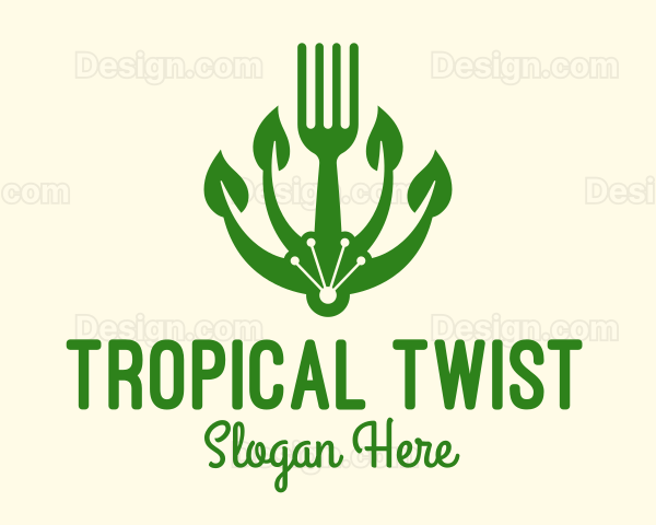 Organic Vegan Fork Logo