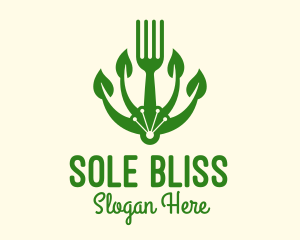 Organic Vegan Fork Logo