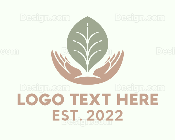 Leaf Hand Gardening Logo