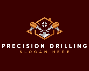 Handyman Drill Construction logo design