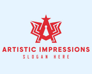 Creative Red Letter A logo design