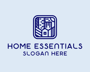 Home Blueprint Architecture logo design