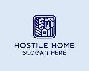 Home Blueprint Architecture logo design