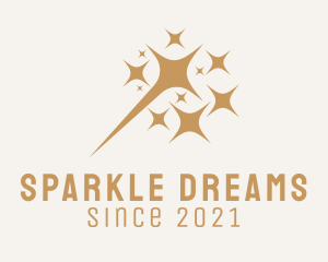 Golden Firework Sparkles logo