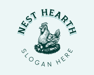 Poultry Nest Chicken logo