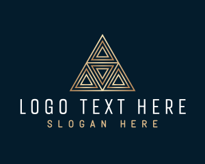 Luxury Triangle Pyramid logo